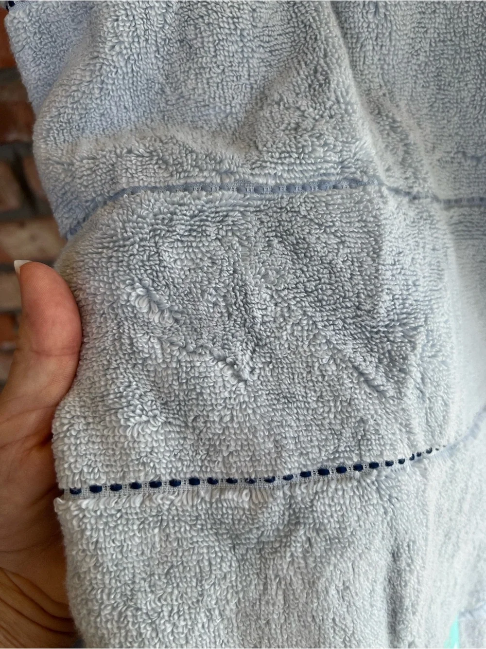 Martha Stewart Everyday Texture Striped Bath Towel in Blue Drop